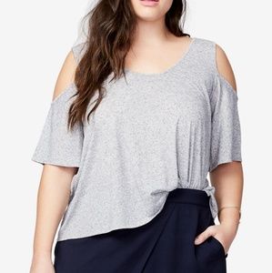 Rachel Roy Plus Size Cold Shoulder Tee Sz 2X NWOT